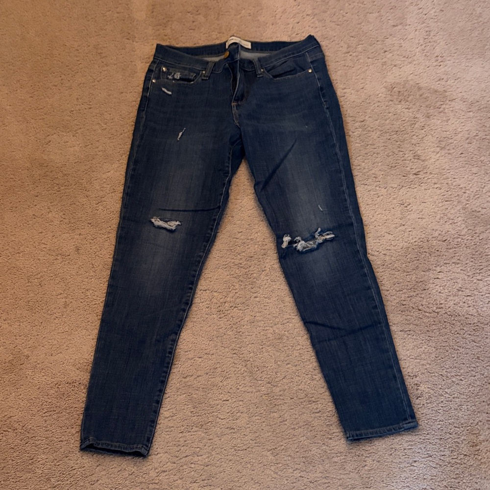 GAP Dark Blue Distressed Skinny Jeans